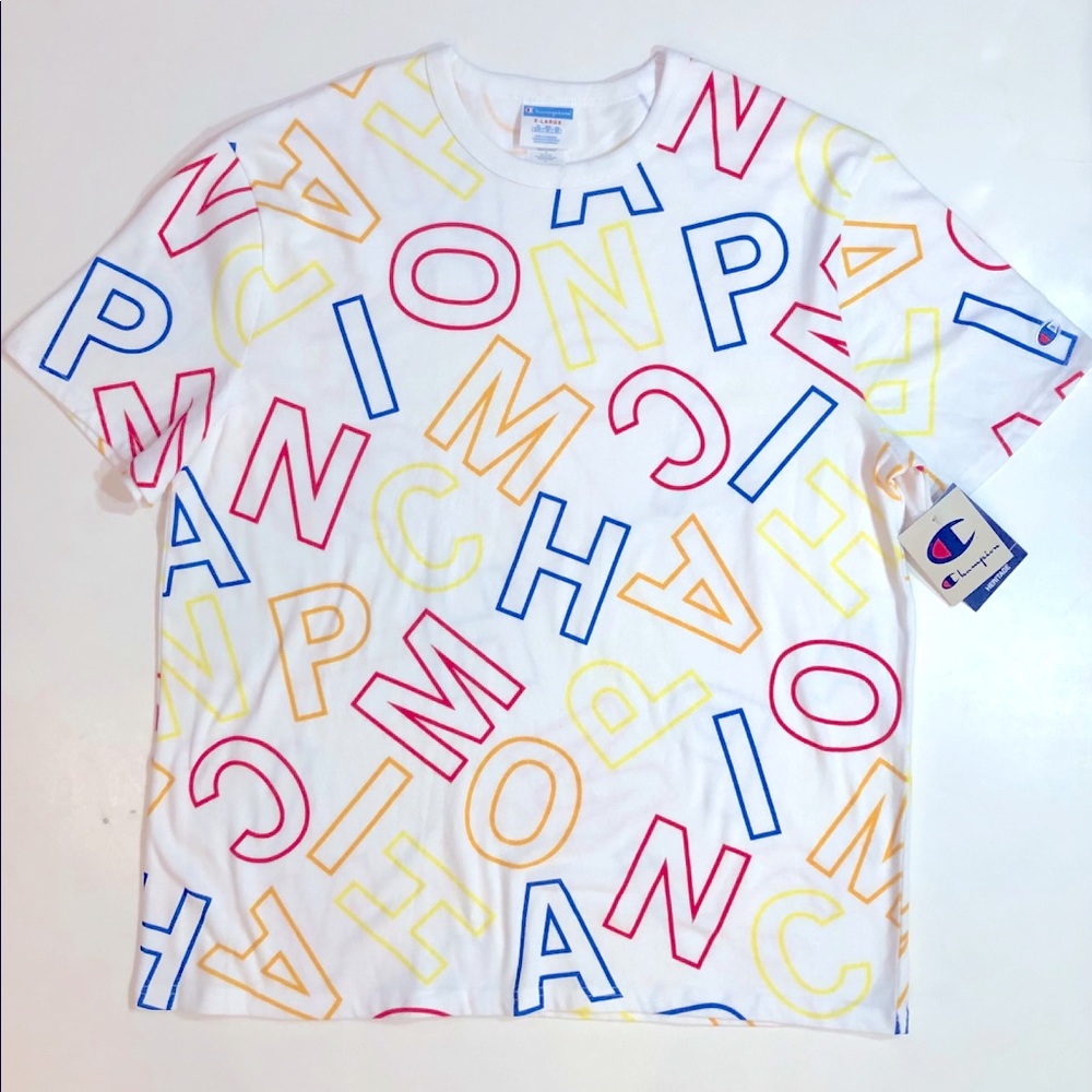Men's Champion Life Heritage Tee, All Over Logo